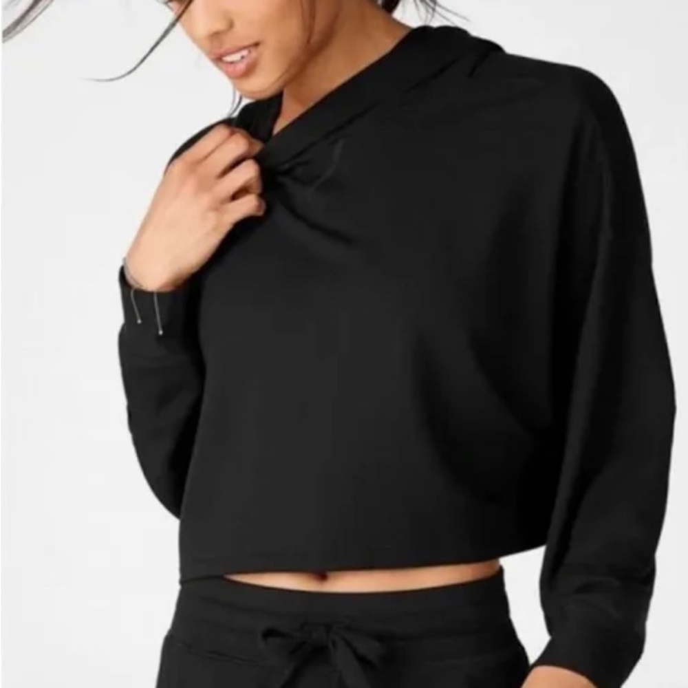 Fabletics black crop hoody